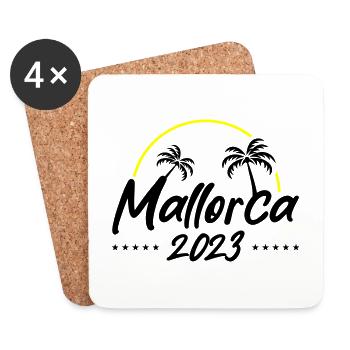 Mallorca 2023 - Coasters (set of 4) - white - Front