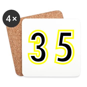 35 Number College - Coasters (set of 4) - white - Front