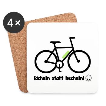 E-Bike Pedelec lustiges Geschenk Fahrrad eMTB Rad - Untersetzer (4er-Set) - Weiß - Vorne