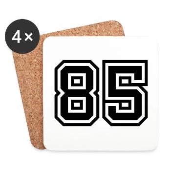 Symbole numérique 85 - Dessous de verre (lot de 4) - blanc - Devant