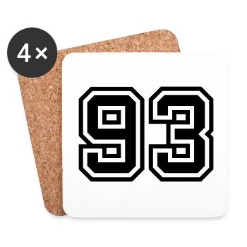 93 Number Symbol - Coasters (set of 4) - white - Front
