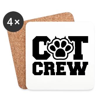 Cat Crew - Untersetzer (4er-Set) - Weiß - Vorne