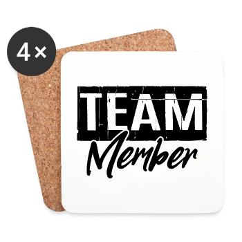 Team Members - Coasters (set of 4) - white - Front
