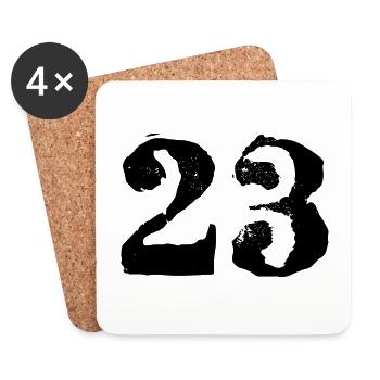 23 number jersey - Coasters (set of 4) - white - Front