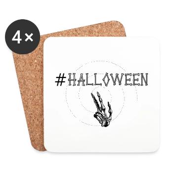 HALLOWEEN - SÜSSES ODER SAURES - Untersetzer (4er-Set) - Weiß - Vorne