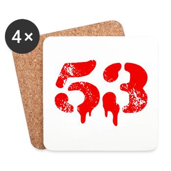 53 Number Symbol - Coasters (set of 4) - white - Front
