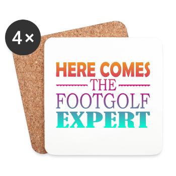 Voici l’expert en footgolf - Dessous de verre (lot de 4) - blanc - Devant