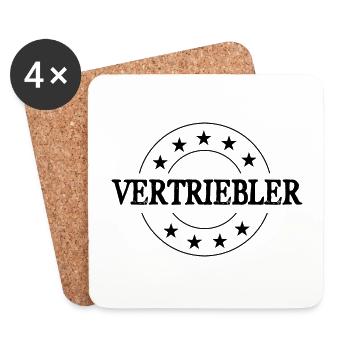 Vertriebler Beruf - Untersetzer (4er-Set) - Weiß - Vorne