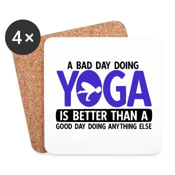 Yogalehrer Spruch Für Yogi Yoga - Untersetzer (4er-Set) - Weiß - Vorne