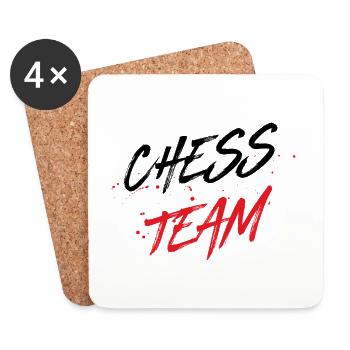 Chess Team - Untersetzer (4er-Set) - Weiß - Vorne