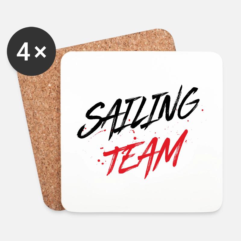 Sailing Team - Untersetzer (4er-Set) - Weiß