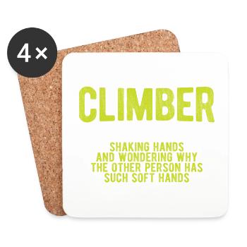 Klettern Bouldern - Untersetzer (4er-Set) - Weiß - Vorne