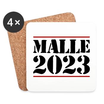 Malle 2023 - Untersetzer (4er-Set) - Weiß - Vorne