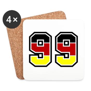 99 Number Symbol Germany - Coasters (set of 4) - white - Front