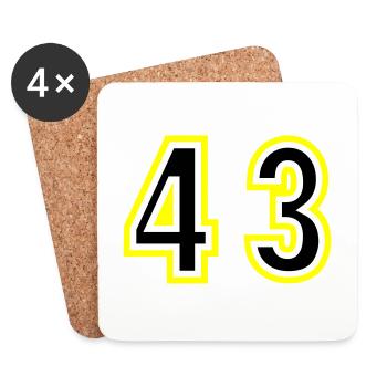 43 Number College - Coasters (set of 4) - white - Front