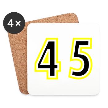 45 Zahl College - Untersetzer (4er-Set) - Weiß - Vorne