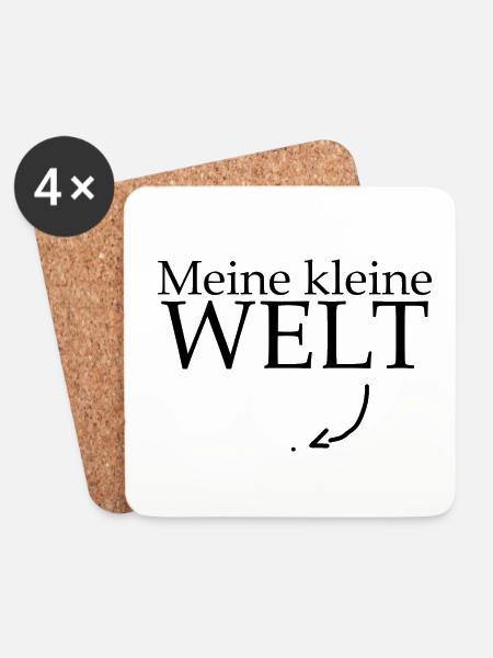 Meine kleine Welt - Untersetzer (4er-Set) - Weiß