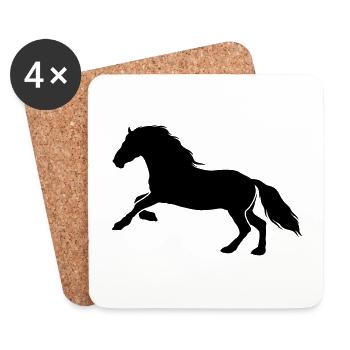 Horse Horse icon - Coasters (set of 4) - white - Front