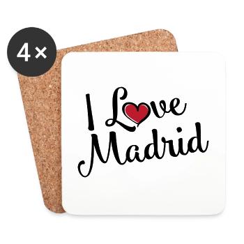 J’aime Madrid - Dessous de verre (lot de 4) - blanc - Devant