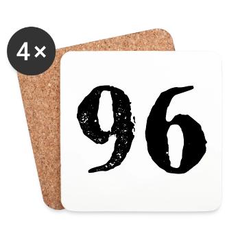 96 number jersey - Coasters (set of 4) - white - Front