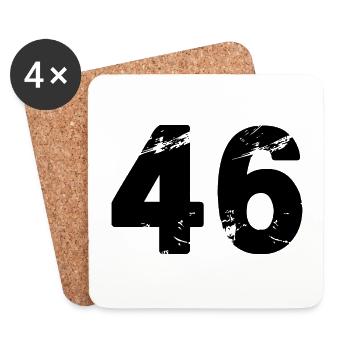 46 Number jersey - Coasters (set of 4) - white - Front