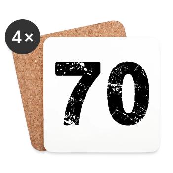Maillot à 70 chiffres - Dessous de verre (lot de 4) - blanc - Devant