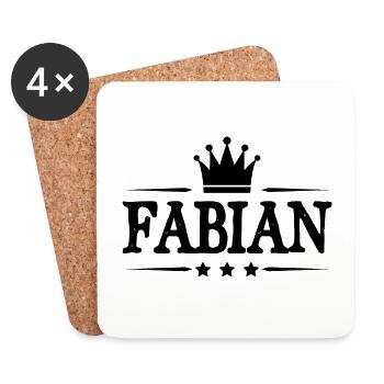 Fabian - Coasters (set of 4) - white - Front