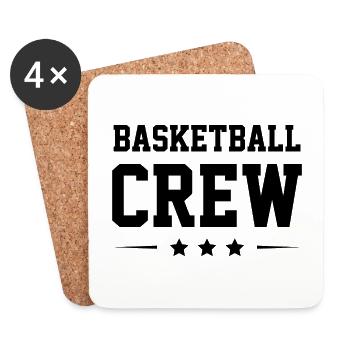 Équipe de basketball - Dessous de verre (lot de 4) - blanc - Devant
