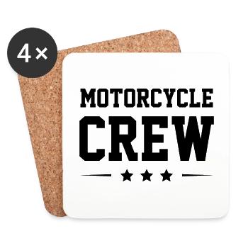 Motorcycle Crew - Coasters (set of 4) - white - Front