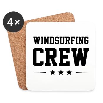 Windsurfing Crew - Untersetzer (4er-Set) - Weiß - Vorne