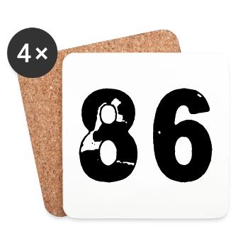 86 Number jersey - Coasters (set of 4) - white - Front