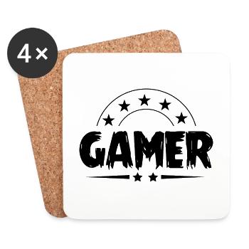 Gamer Beruf - Untersetzer (4er-Set) - Weiß - Vorne