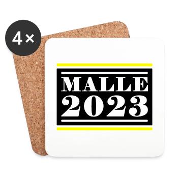 Malle 2023 - Dessous de verre (lot de 4) - blanc - Devant