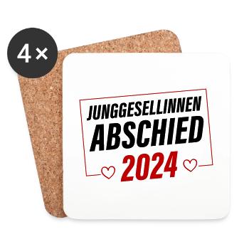 Jga 2024 Junggesellinnenabschied - Untersetzer (4er-Set) - Weiß - Vorne