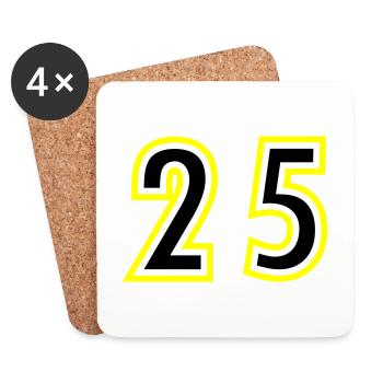 25 Number College - Coasters (set of 4) - white - Front