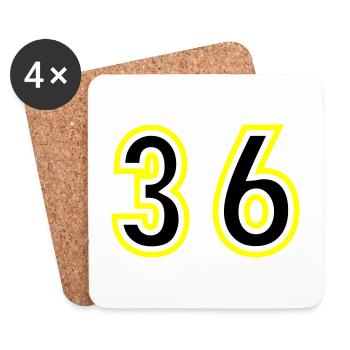 36 Number College - Coasters (set of 4) - white - Front