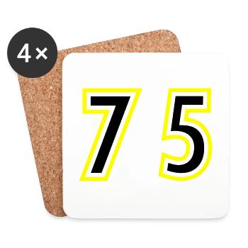 75 Number College - Coasters (set of 4) - white - Front