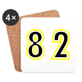 82 Zahl College - Untersetzer (4er-Set) - Weiß - Vorne