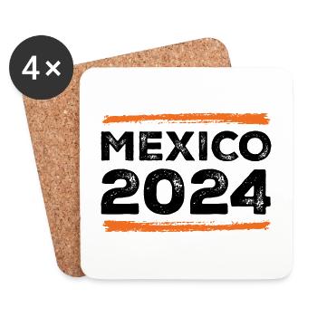 Mexico 2024 Quote - Coasters (set of 4) - white - Front