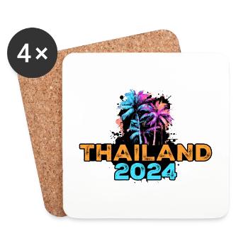 Tournée Thaïlande 2024 - Dessous de verre (lot de 4) - blanc - Devant