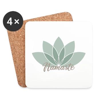 Namaste - Dessous de verre (lot de 4) - blanc - Devant