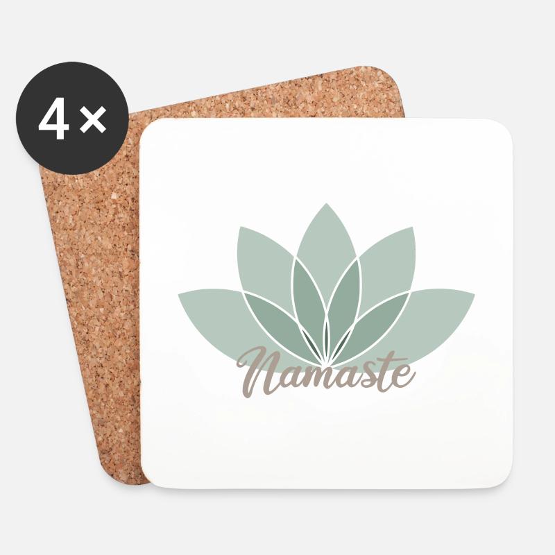 Namaste - Untersetzer (4er-Set) - Weiß