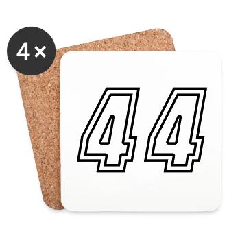 44 Number number - Coasters (set of 4) - white - Front