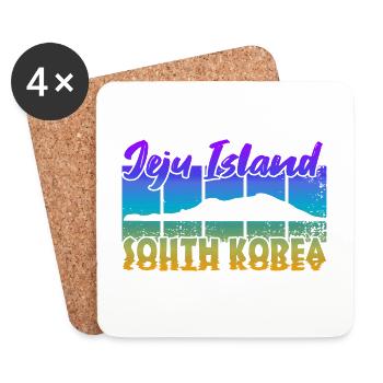 Jeju Island South Korea - Untersetzer (4er-Set) - Weiß - Vorne