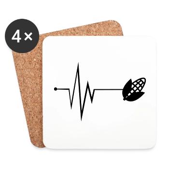 Corn Pulse - Coasters (set of 4) - white - Front