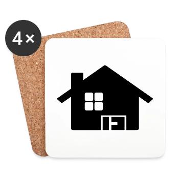 Maison Symbole Maison - Dessous de verre (lot de 4) - blanc - Devant