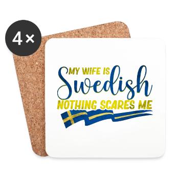 Sweden husband - Coasters (set of 4) - white - Front