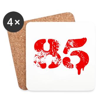 Symbole numérique 85 - Dessous de verre (lot de 4) - blanc - Devant