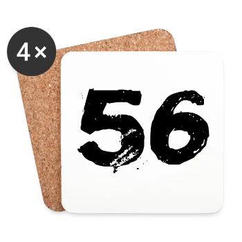 56 Number jersey - Coasters (set of 4) - white - Front