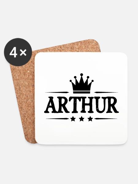 Arthur - Untersetzer (4er-Set) - Weiß